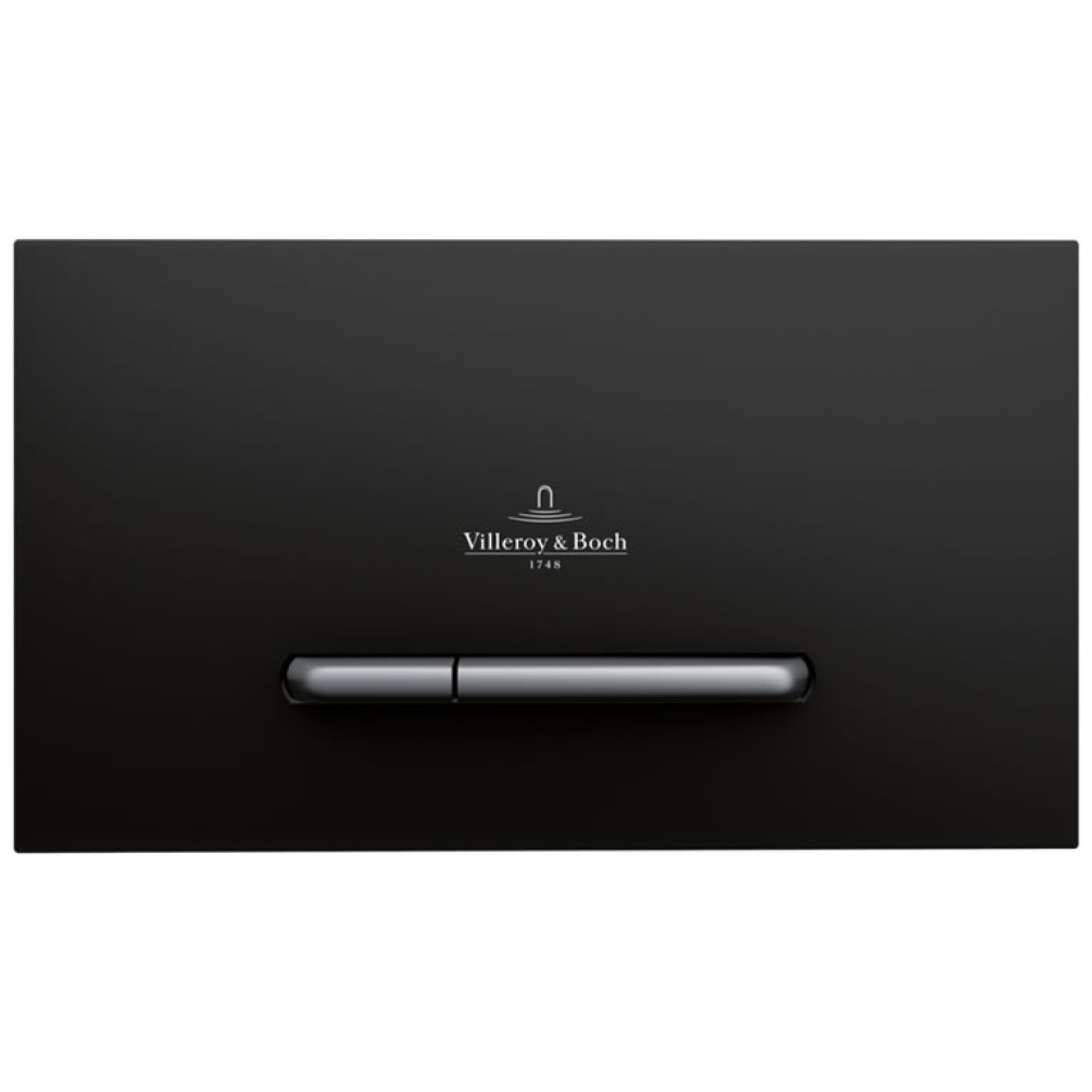 Cutout image of Villeroy & Boch ViConnect Matt Black Dual Flush Plate