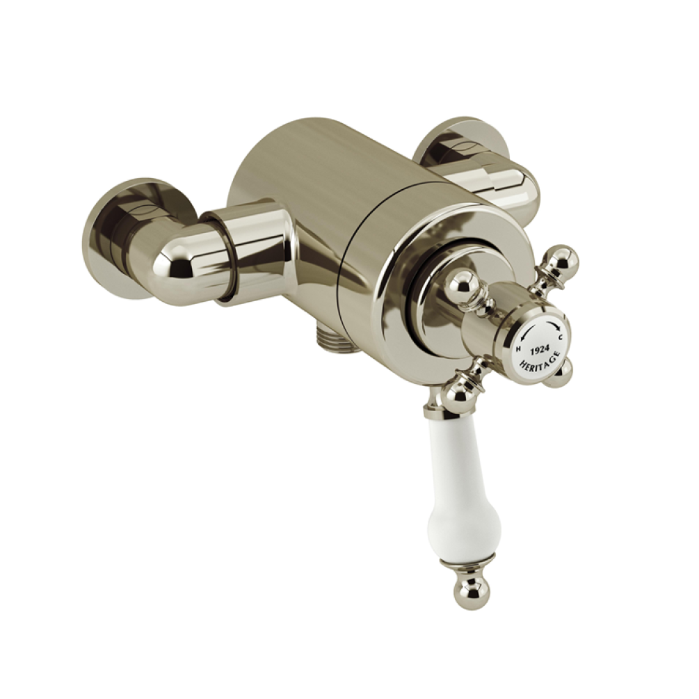 Photo of Heritage Hartlebury Vintage Gold Exposed Shower Valve with Bottom Outlet