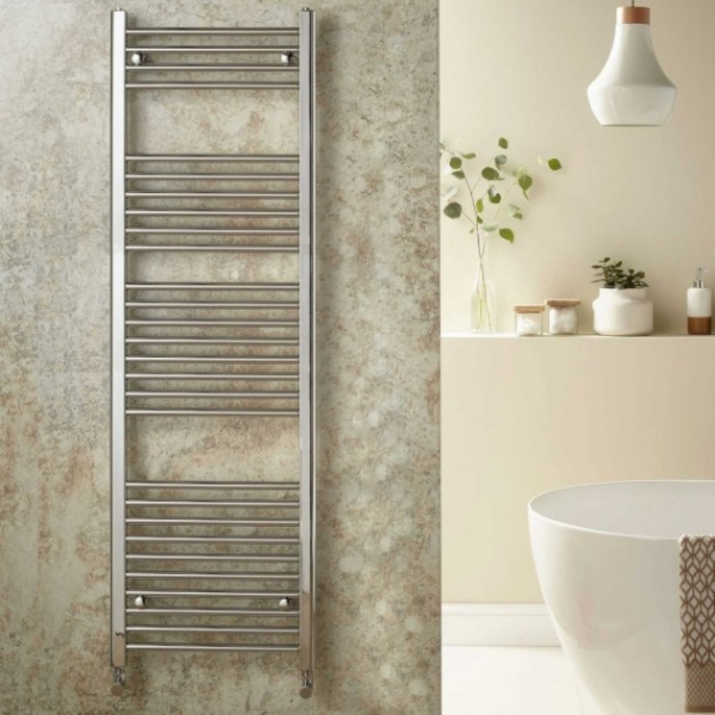 Velaro Elan 1800 x 600mm Chrome Towel Radiator Lifestyle