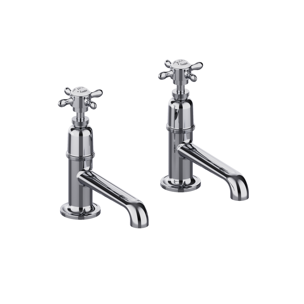 Cut out image of Burlington Guild Chrome Basin Long Nose Pillar Tap