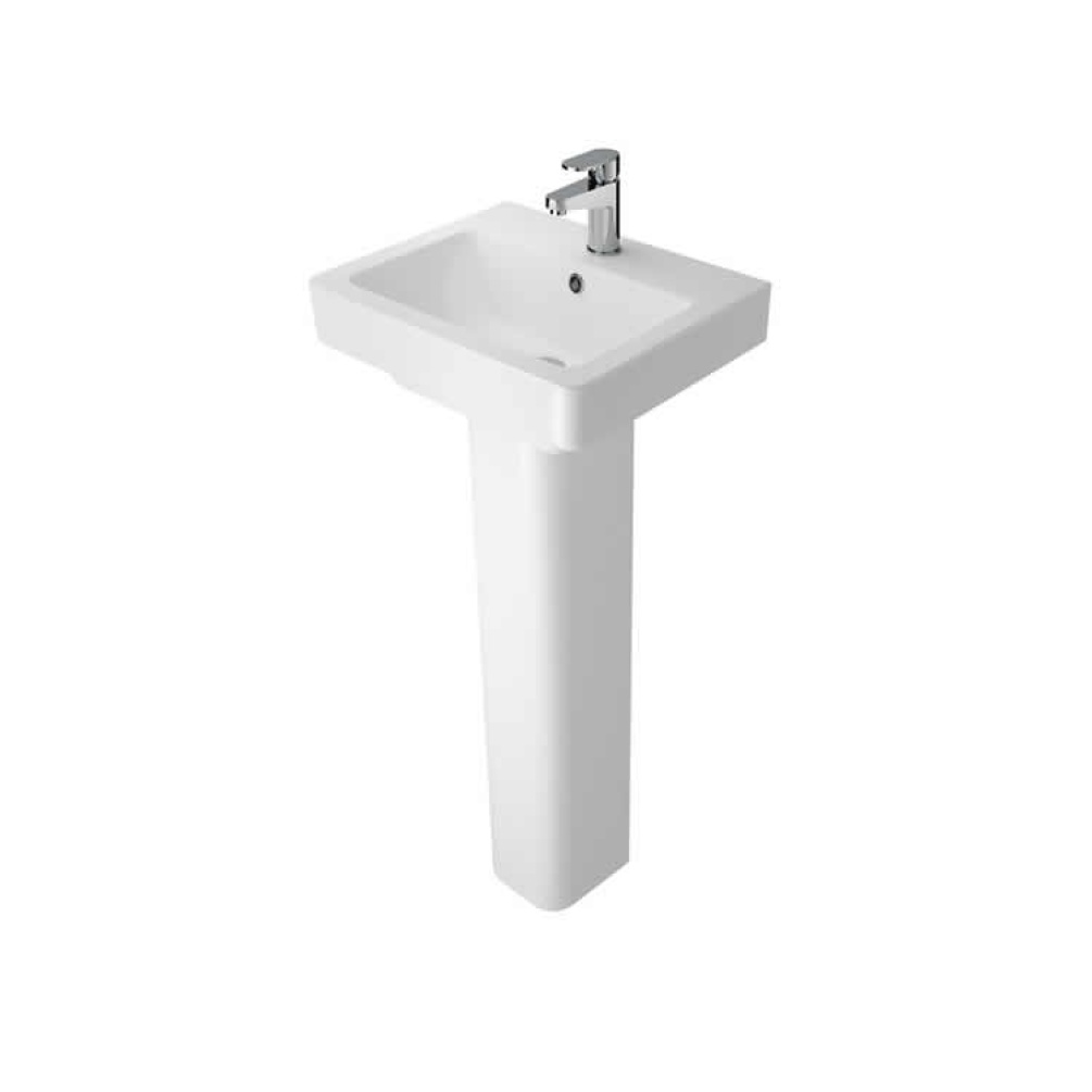 Photo of The White Space 500mm Basin & Full Pedestal