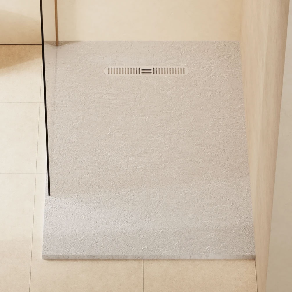 Lifestyle image of Crosswater Vito 1400mm x 900mm Matt White Anti-Slip Rectangular Shower Tray