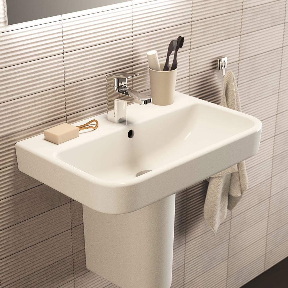 Ideal Standard I.life S Halbsäule – Weiße Keramik-Abdeckung Für Waschbecken, Modernes Design, Einfach Zu Montieren