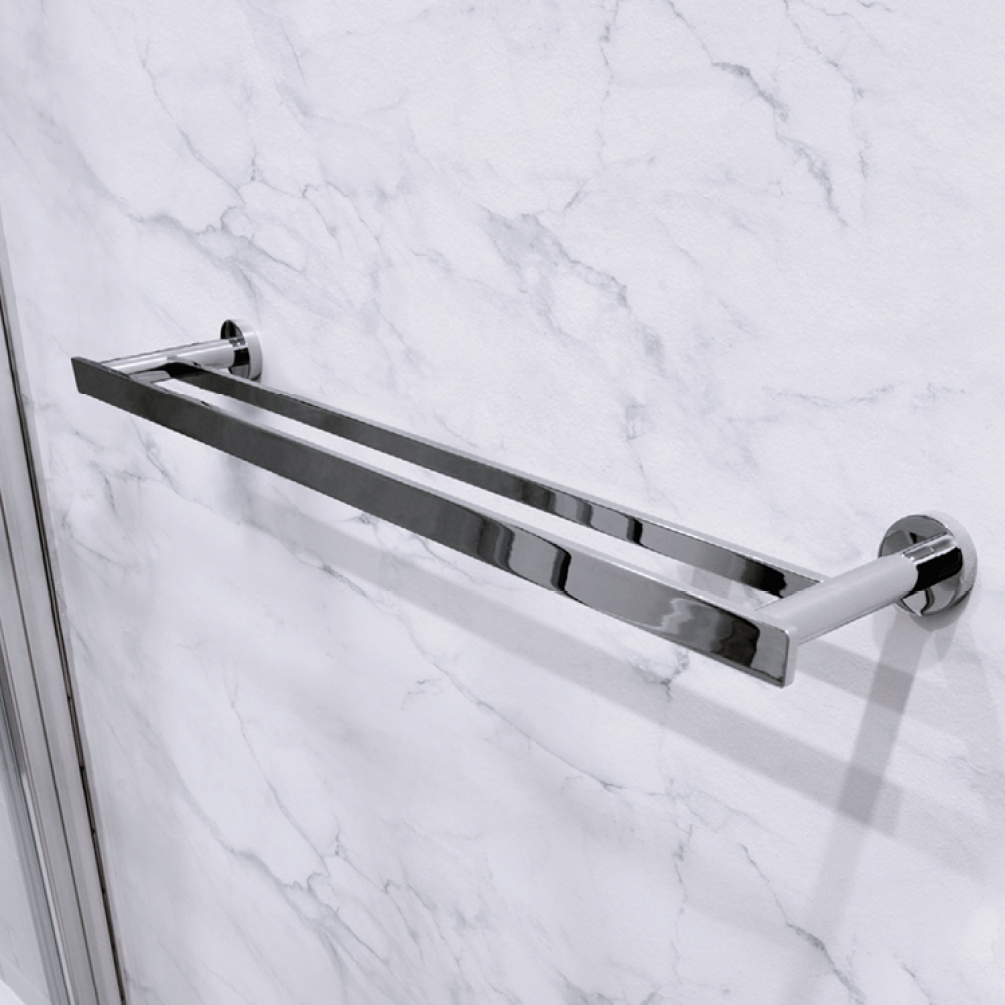 Photo of the Riobel Paradox Double Towel Rail in Chrome