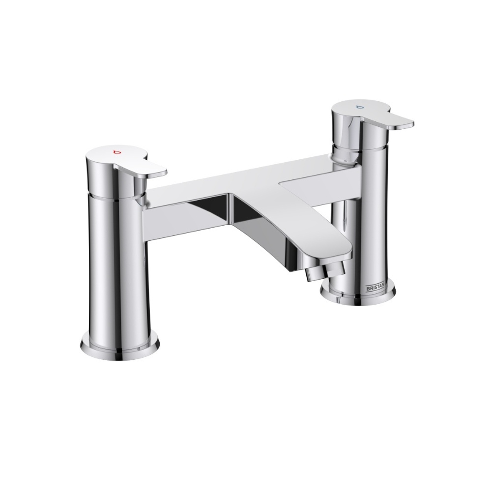 Product cut out image of the Bristan Appeal Chrome Deck Mounted Bath Filler