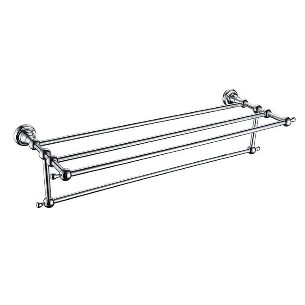 Heritage Holborn Chrome Double Bathroom Towel Shelf Image