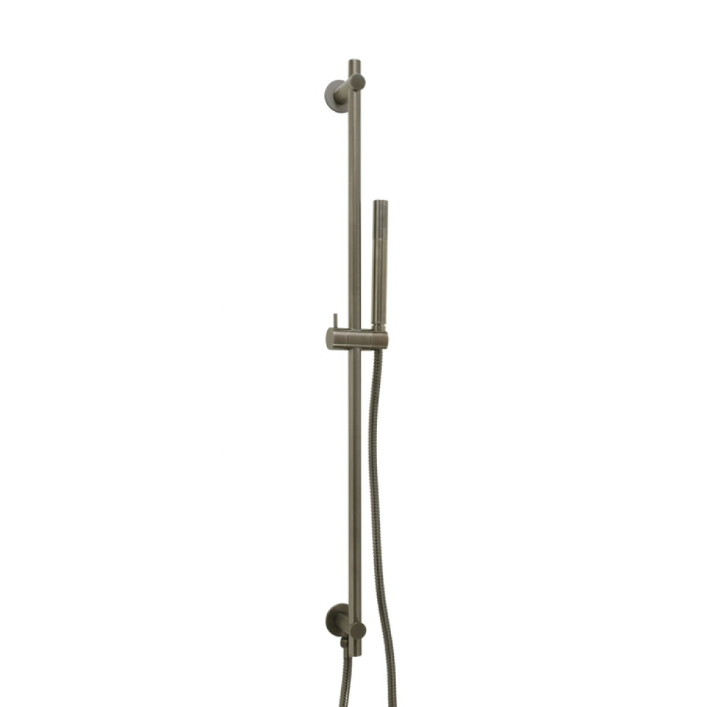 Product Cut out image of the JTP Vos Brushed Black Slide Rail Kit with Handset Shower & Hose
