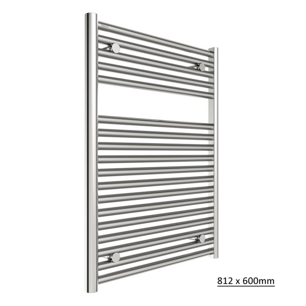 Photo of Tissino Hugo2 Chrome Heated Towel Rail 812 x 600mm Cutout