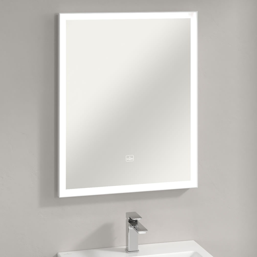 Lifestyle image of Villeroy & Boch Subway 3.0 Matt White 600 x 750mm LED Mirror