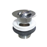 Product Cut out image of the Burlington Chrome Flip-Top Slotted Basin Waste