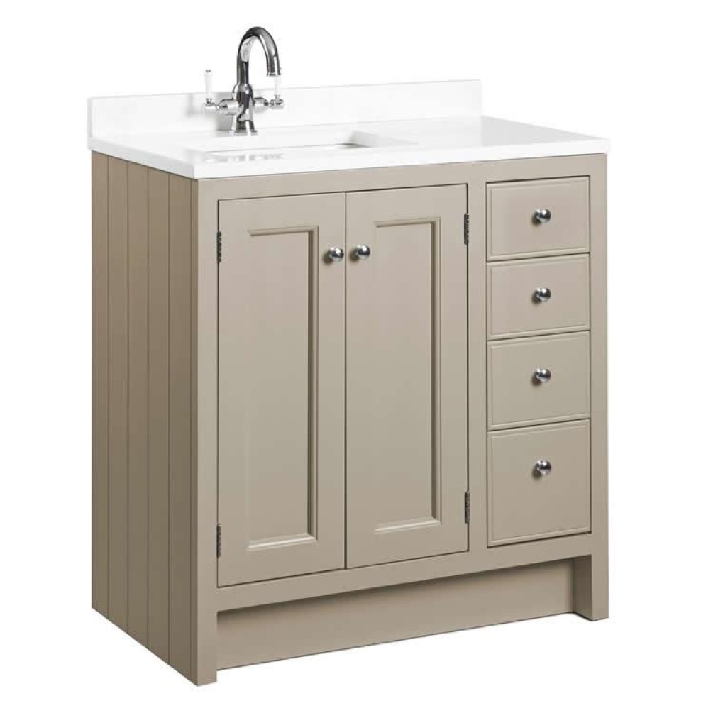 Photo of Roper Rhodes Hampton 800mm Mocha Underslung Unit with Basin & Worktop Cutout