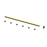 Product cut out image of the CO Abacus Elements Brushed Brass 1000mm Infinity Waste Cover Plate