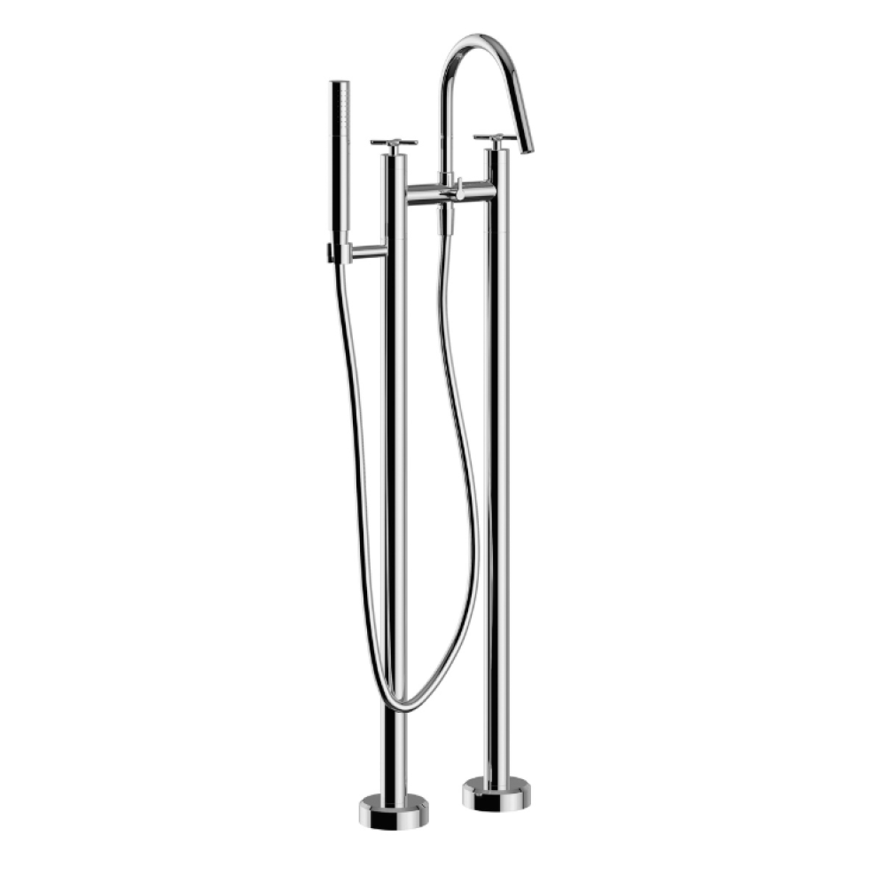 Heritage Salcombe Chrome Floorstanding Bath Shower Mixer
