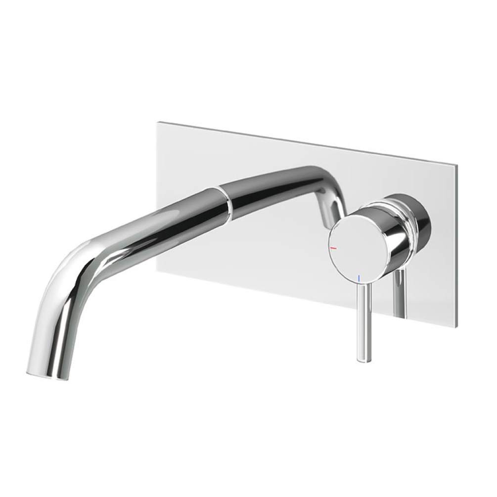 Product Cut out image of the Abacus Iso Chrome Wall Mounted Basin Mixer