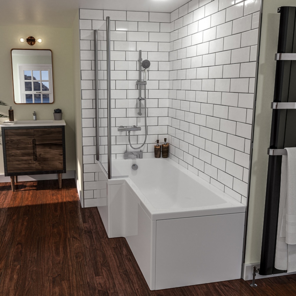 Eastbrook Beaufort Shannon 1500 x 850mm L Shape Shower Bath
