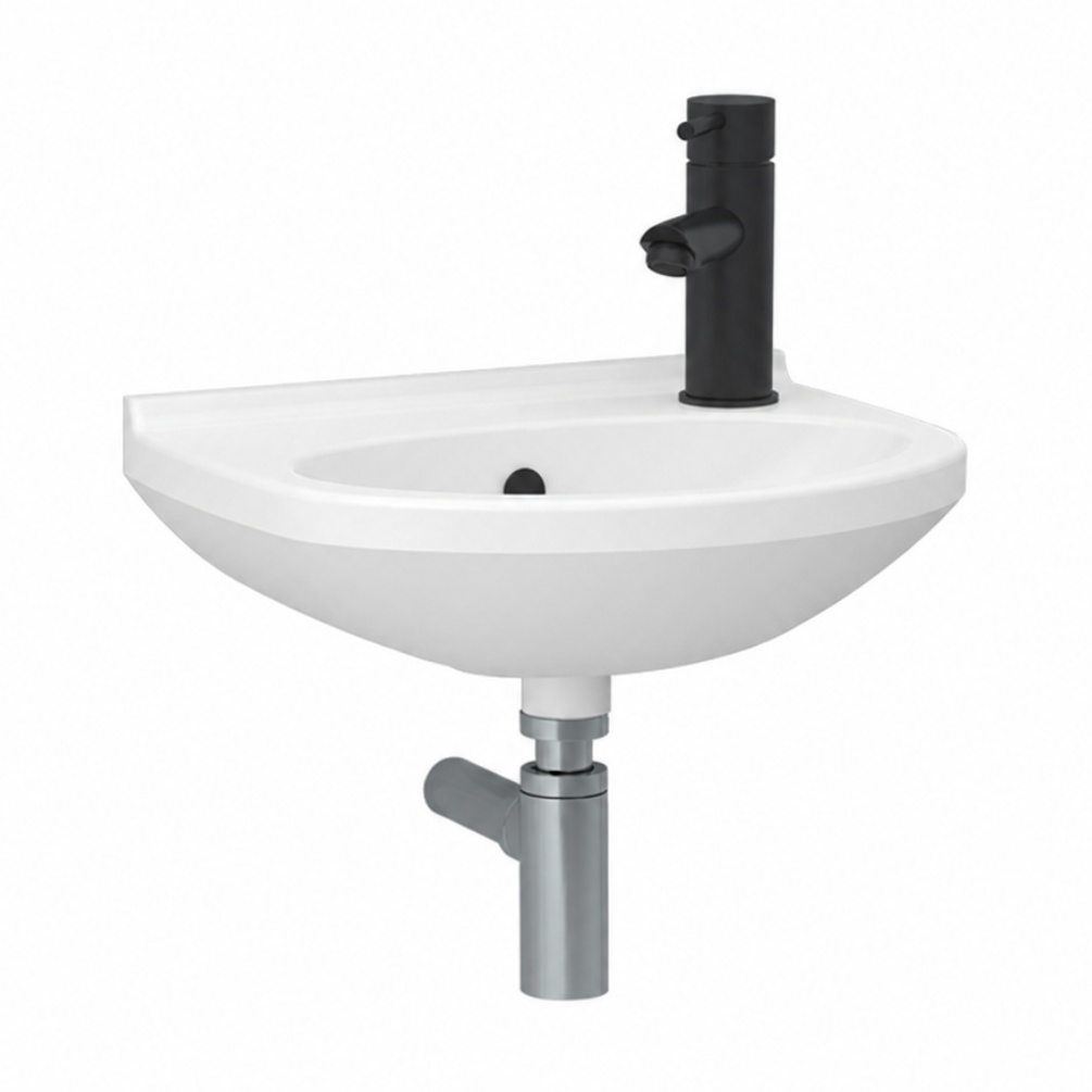Imex Ivo 360mm Cloakroom Basin Matt Black