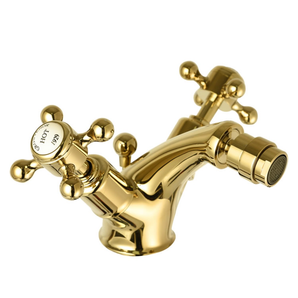 JTP Grosvenor Cross Bidet Mixer With Pop Up Waste