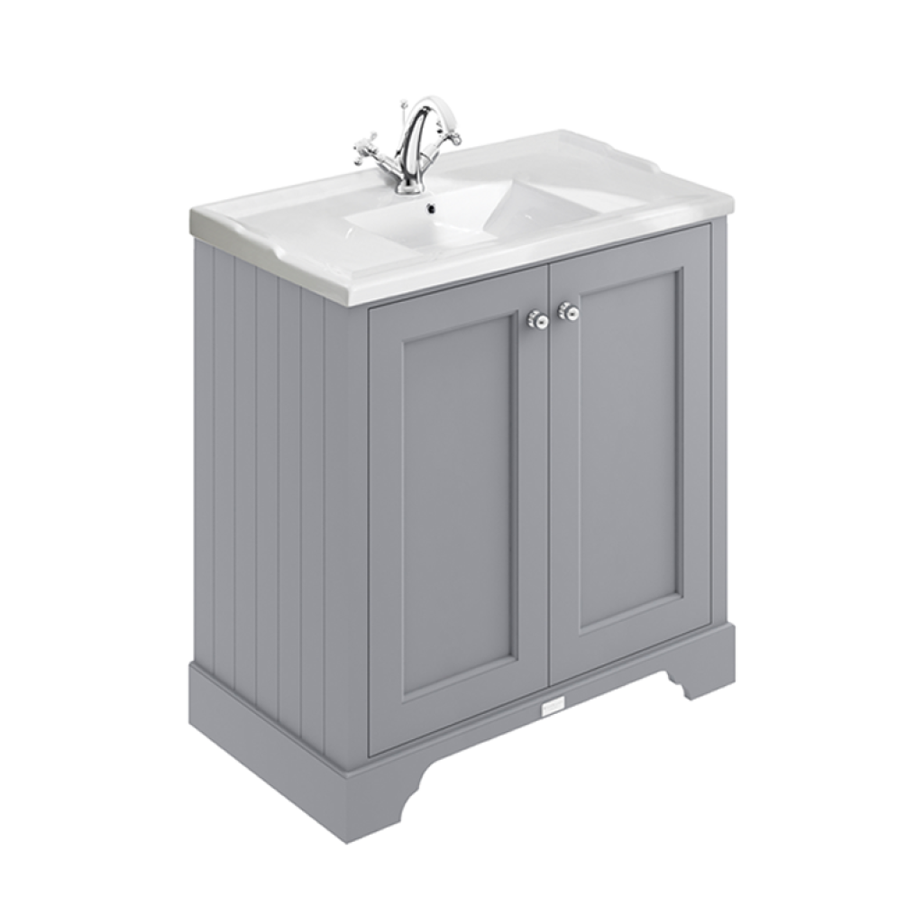 Photo of Bayswater Plummett Grey 800mm 2 Door Vanity Unit & Basin
