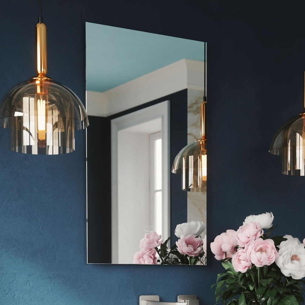 Lifestyle image of Villeroy & Boch More to See Lite 450 x 750mm LED Mirror