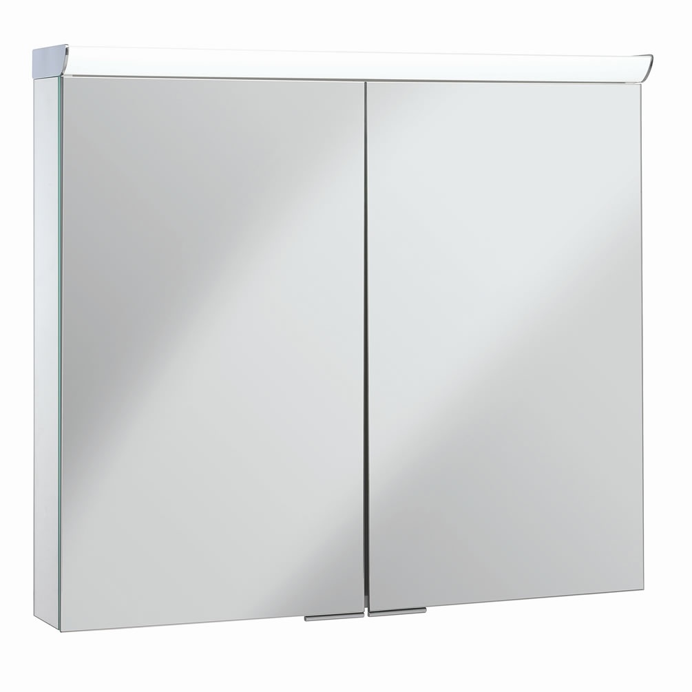 Cutout image of Crosswater Lustro 800mm LED Mirror Cabinet