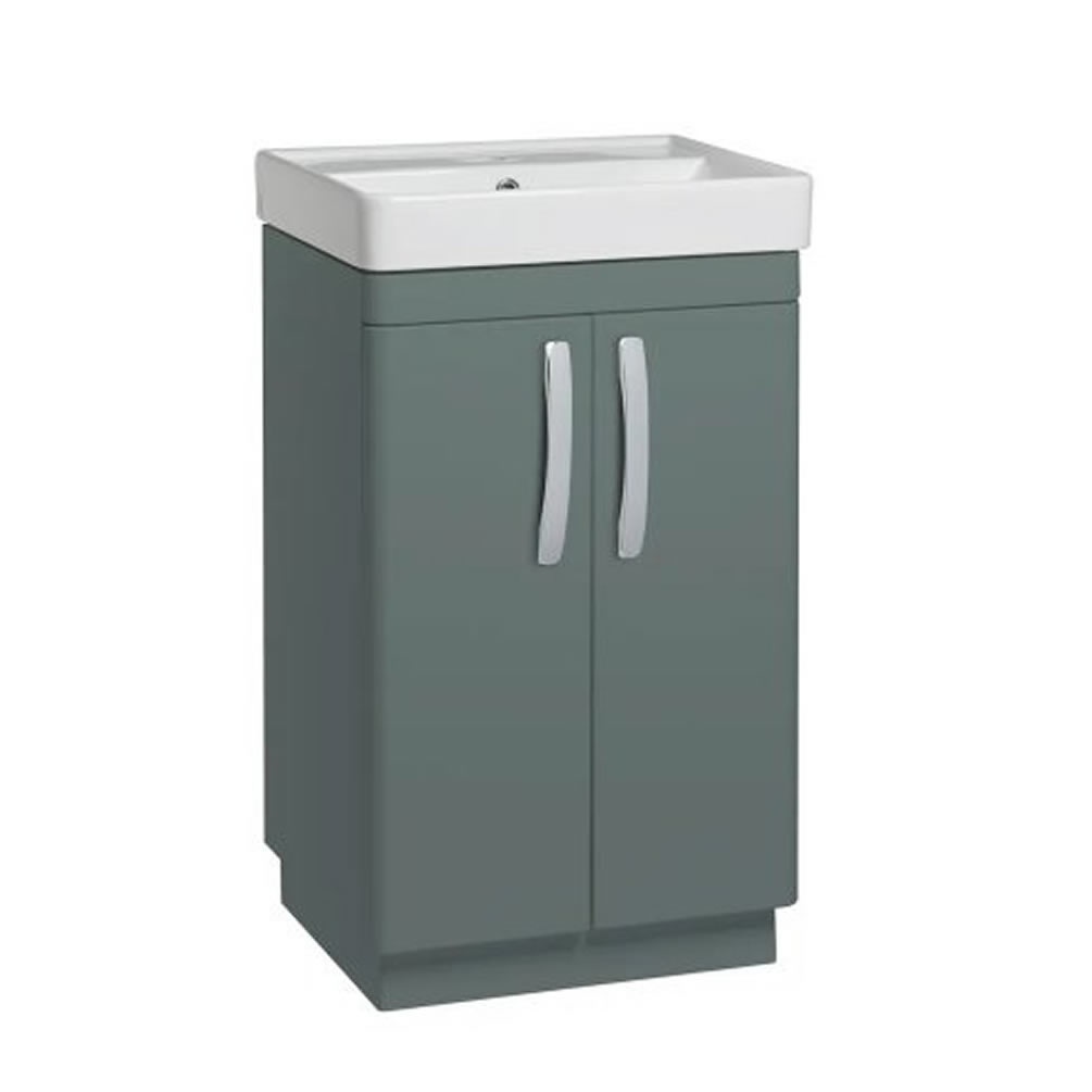 Tavistock Compass 500mm Matt Viridian Green Freestanding Unit & Basin