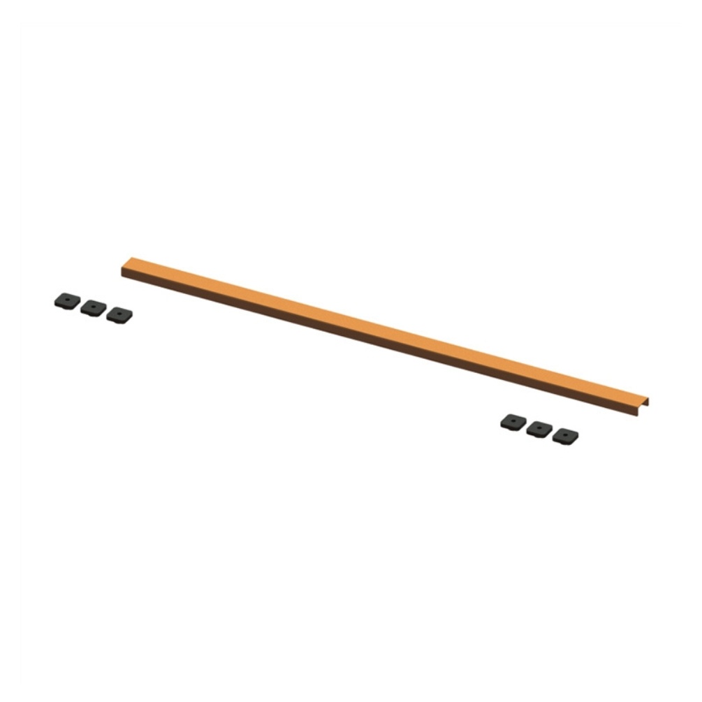 Product cut out image of the Abacus Elements Brushed Bronze 1000mm Infinity Waste Cover Plate