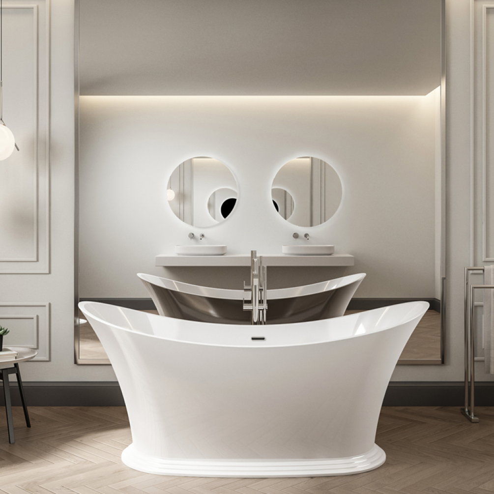 Lifestyle Photo of Charlotte Edwards Caliban 1700mm Gloss White Freestanding Bath