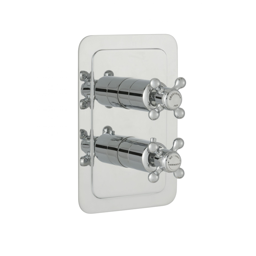 Photo of JTP Grosvenor Cross Single Outlet Thermostatic Shower Valve Cutout