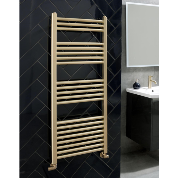JTP Vos Brushed Brass Radiator | Sanctuary Bathrooms