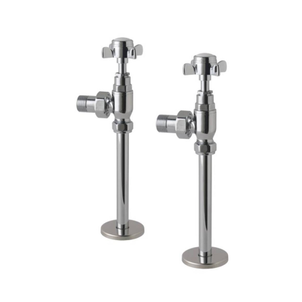 Cutout Photo of Eastbrook Traditional Chrome Radiator Valves and Tails