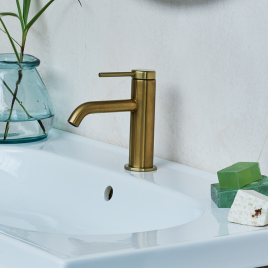 Britton Bathrooms Hoxton Brushed Brass Taps