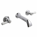 BC Sanitan Victrion Lever Chrome 3 Hole Wall Mounted Bath Filler Cut Out