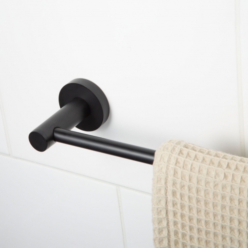 Bristan Round Black Towel Rail Sanctuary Bathrooms