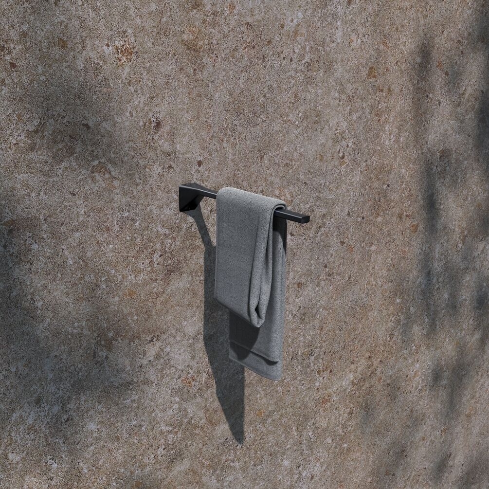 KEUCO Aveno 340mm Matt Black Single Towel Rail