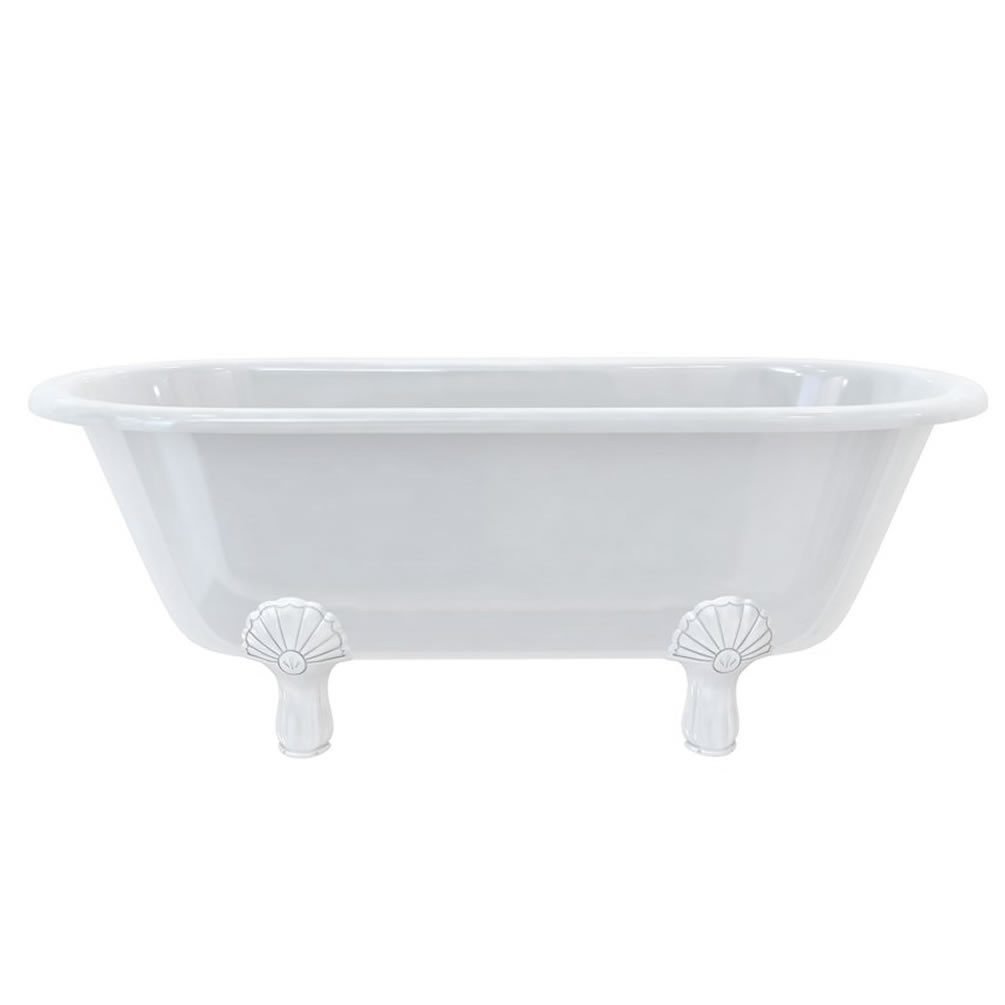 Burlington Windsor 1700mm Freestanding Bath With Luxury White Classic Feet