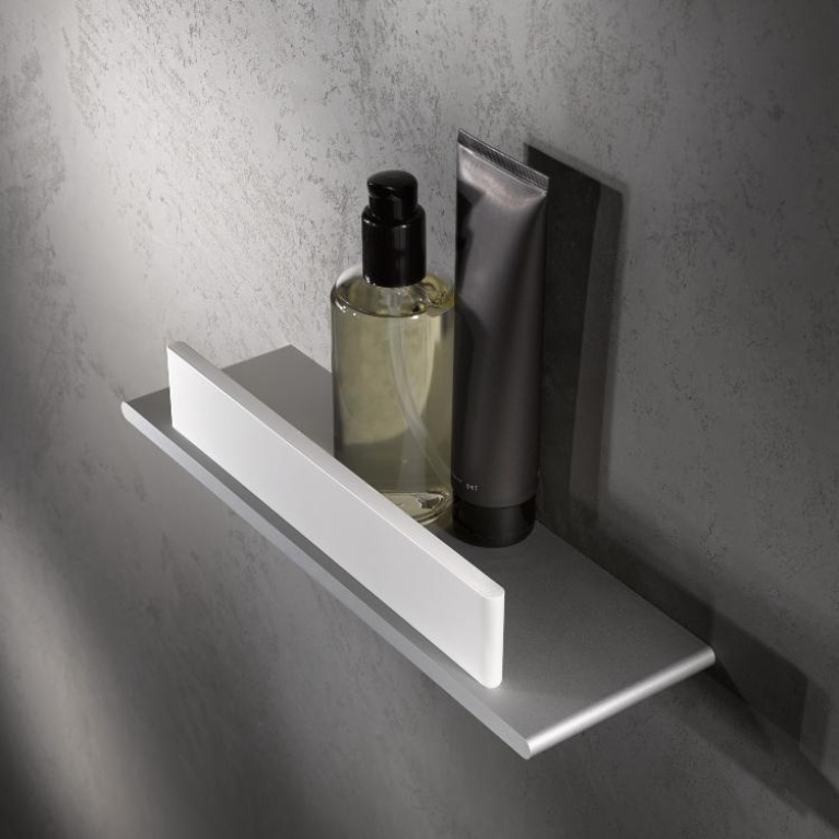 Keuco Edition 400 Chrome Shower Shelf with Wiper | Sanctuary Bathrooms