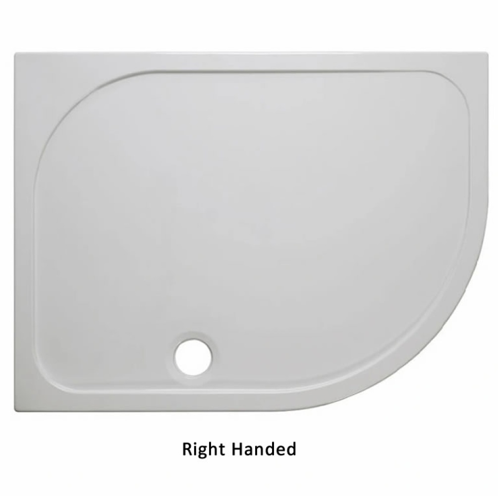 Crosswater 1000 x 800mm Stone Resin Offset Quadrant Shower Tray Right Handed