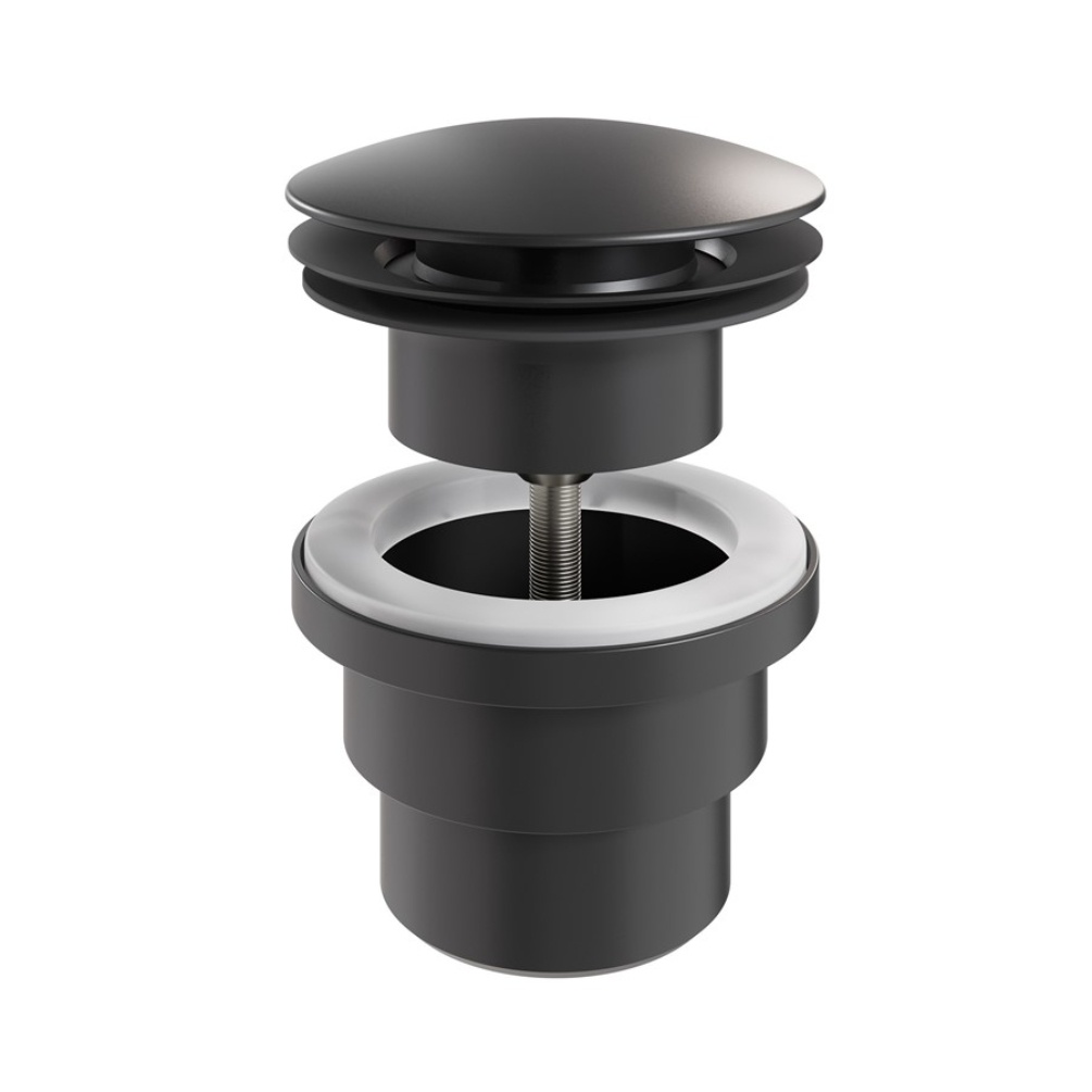 Crosswater Clover Matt Black Click Clack Basin Waste Cut Out