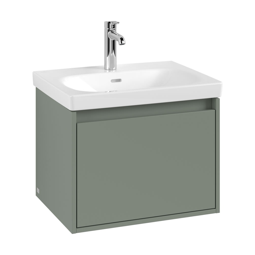 Cutout image of Villeroy & Boch Skyla Soft Green 600mm Wall-Hung Vanity Unit