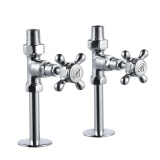 Product Cut out image of the Burlington Chrome Straight Radiator Valves