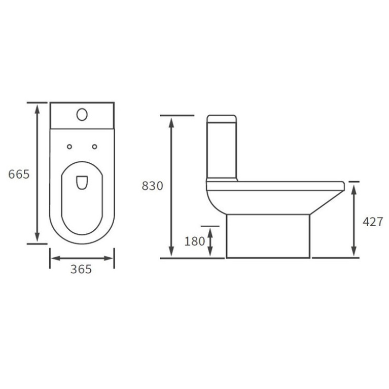 Globe Open Back Close Coupled WC Sanctuary Bathrooms