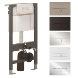 Cut out image of the Crosswater 980mm Wall-Hung WC Support Frame with Flush Plate Pack