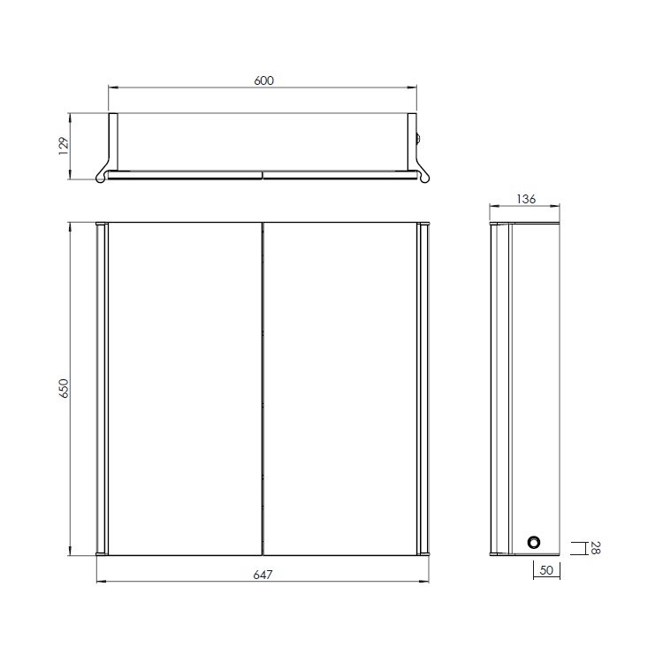 Tavistock Sleek Double Door w/ LED Sanctuary Bathrooms