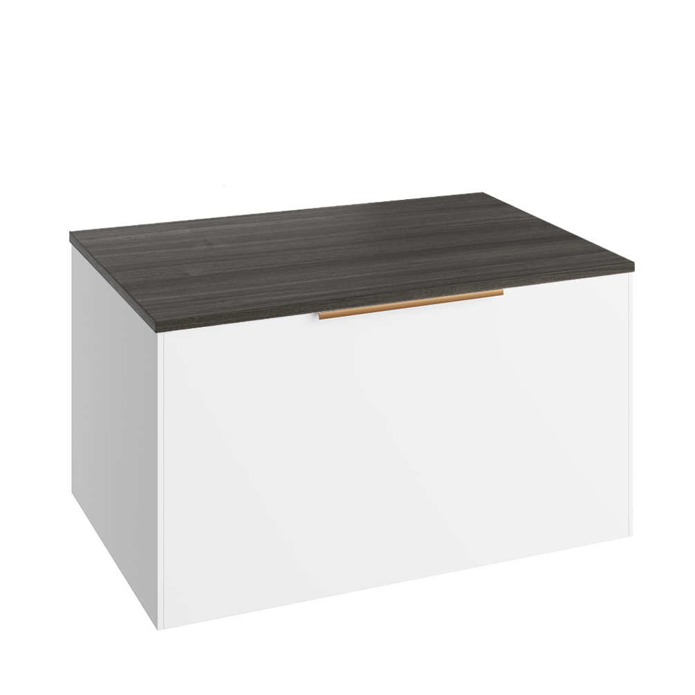 Abacus Concept Sit On White 800mm Vanity Unit - Lava