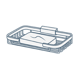 iconography image of shower basket, caddy or tidy for storage