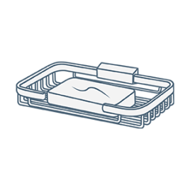 iconography image of shower basket, caddy or tidy for storage