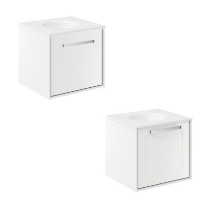 Cutout image of Crosswater Infinity 500 Matt White Wall-Hung Vanity Unit & Basin