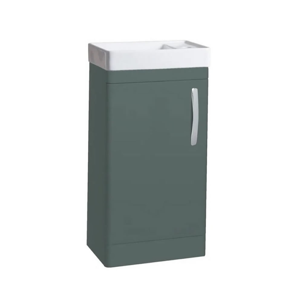 Tavistock Compass 450mm Matt Viridian Green Wall Mounted Unit & Basin