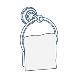 iconography image of a bathroom towel ring