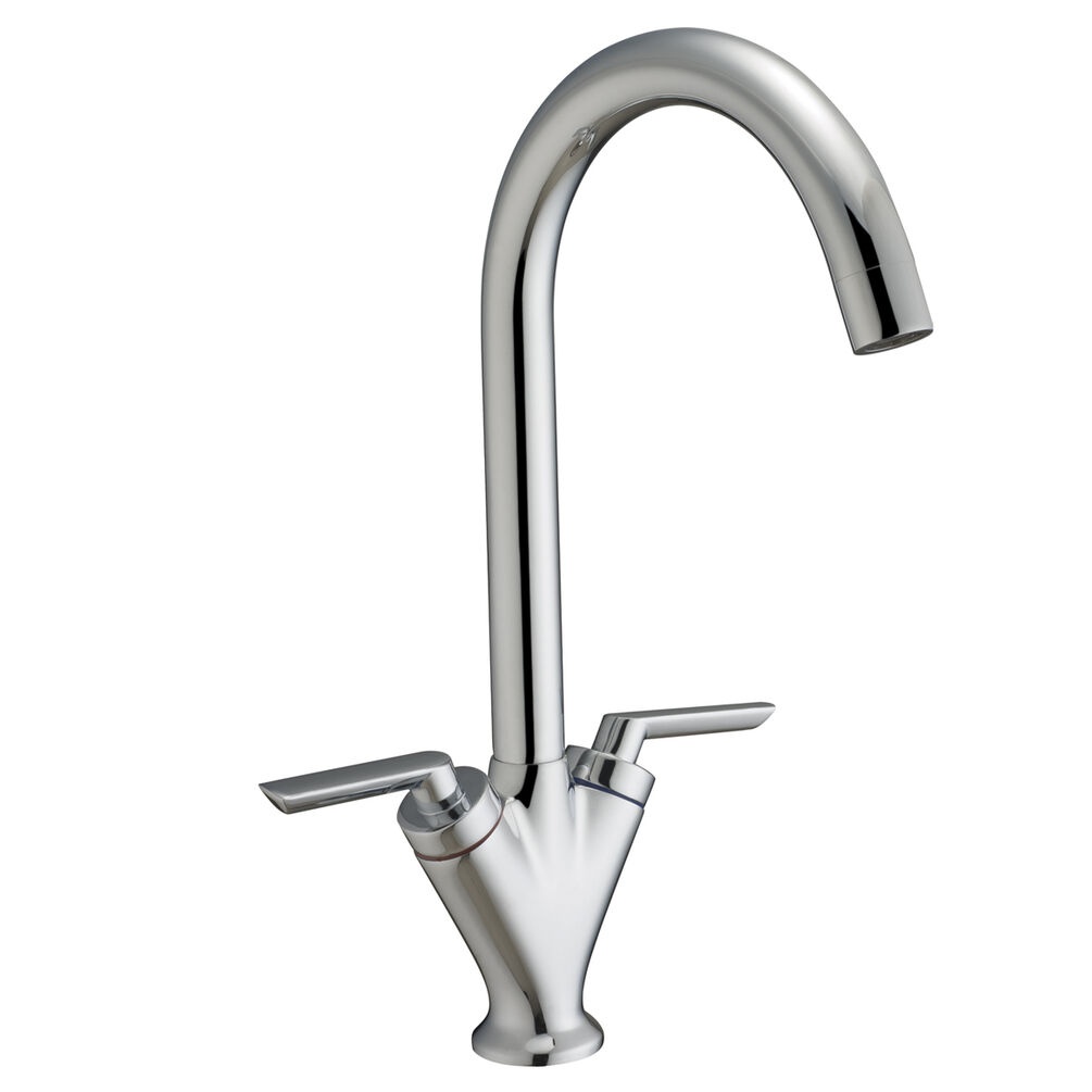 JTP Reach Chrome Lever Swivel Spout Kitchen Mono Mixer Cut Out